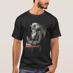 T-shirt Peinture antique Corgi Le Literat chiens heureux l