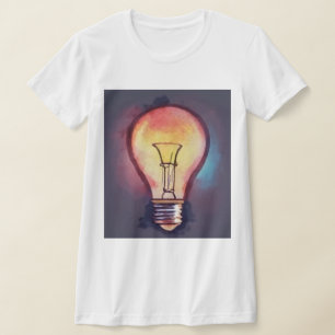 T-shirt Peinture aquarelle d'ampoule, Ampoule