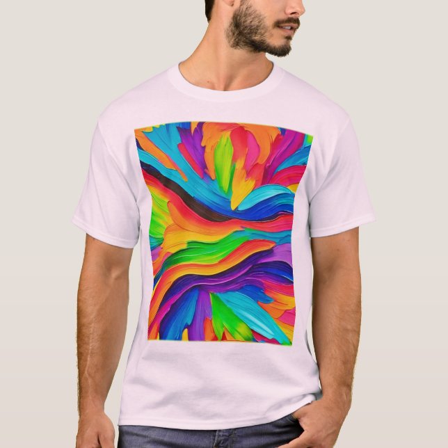 T-shirt Peinture arc-en-ciel (Devant)