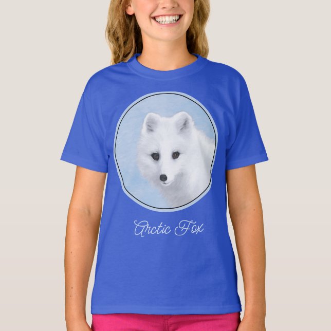 T-shirt Peinture Arctic Fox - Art original de la faune (Devant)