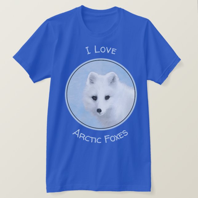 T-shirt Peinture Arctic Fox - Art original de la faune (Design devant)