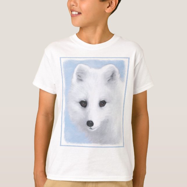 T-shirt Peinture Arctic Fox - Art original de la faune (Devant)