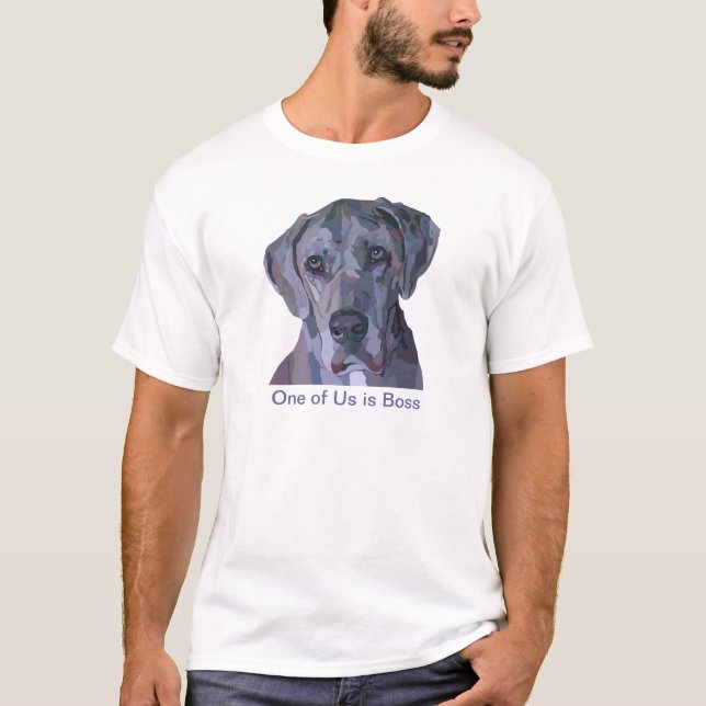 T-shirt Peinture argentée de great dane Merle (Devant)