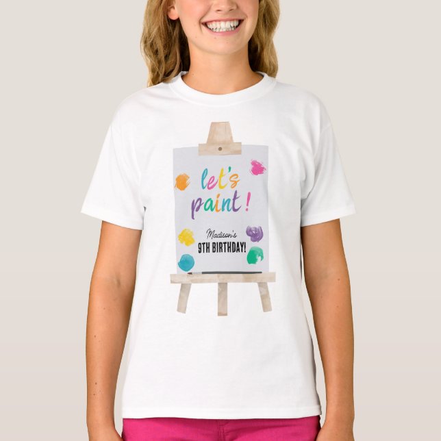 T-shirt Peinture Art Artiste Peinture Anniversaire Thème (Devant)