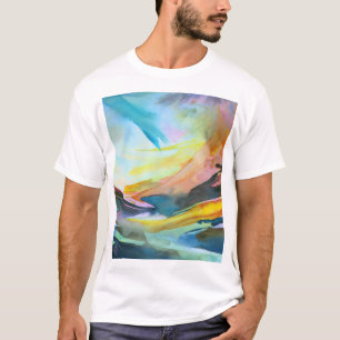 T-shirt Peinture artistique abstraite d'aquarelle