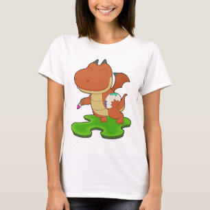 T-shirt Peinture au pinceau du peintre de dragon