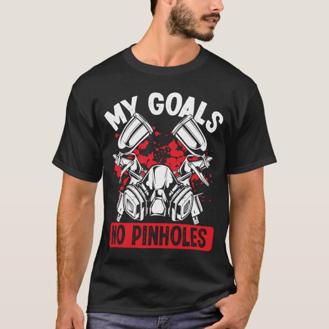 T-shirt Peinture automobile de voitures Mes objectifs Aucu (Devant)