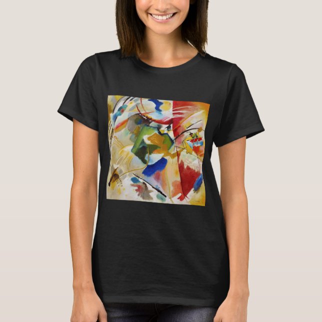 T-shirt Peinture avec Centre Vert par Wassily Kandinsky (Devant)
