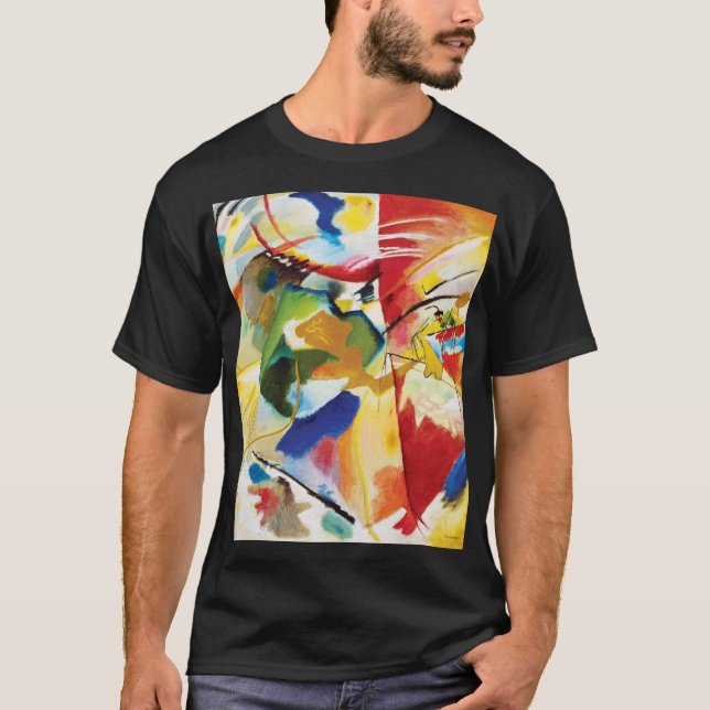 T-shirt Peinture avec Centre Vert par Wassily Kandinsky (Devant)
