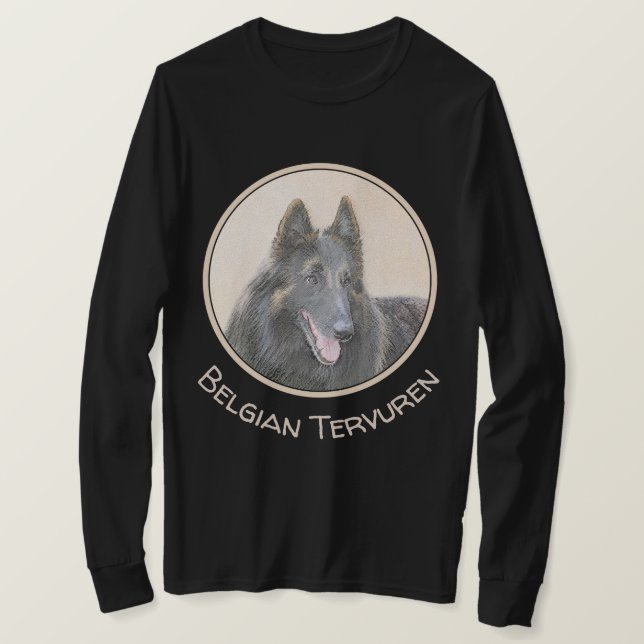 T-shirt Peinture belge Tervuren - Cute Original Chien Art (Design devant)