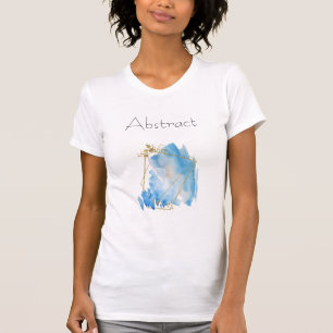 T-shirt Peinture bleue abstraite de parties scintillantes