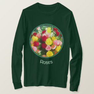 T-shirt Peinture Bouquet Rose - Jolie Art Fleur Originale