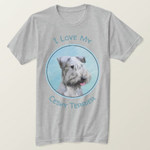T-shirt Peinture Cesky Terrier - Cute Original Chien Art