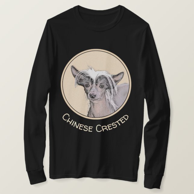 T-shirt Peinture Chinoise sans cheveux peint art original  (Design devant)