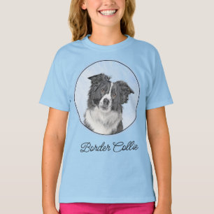 T-shirt Peinture Collie Bordure - Joli Chien d'origine T-S