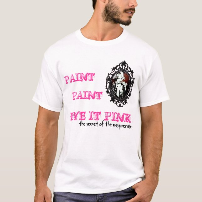 T-SHIRT PEINTURE, COLORANT DE PEINTURE IL ROSE (Devant)