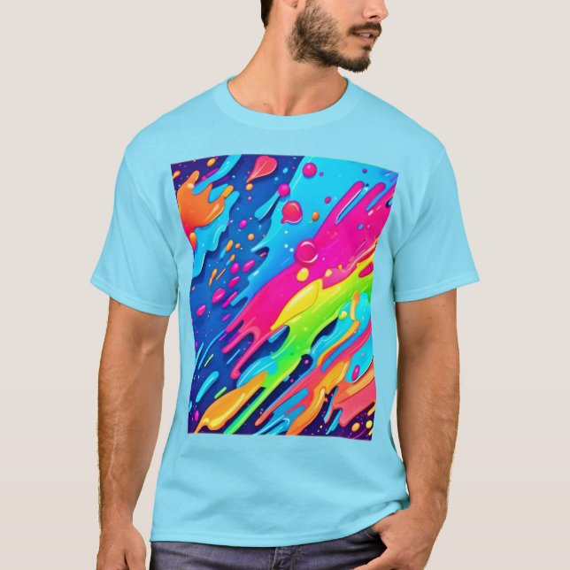 T-shirt Peinture colorée (Devant)
