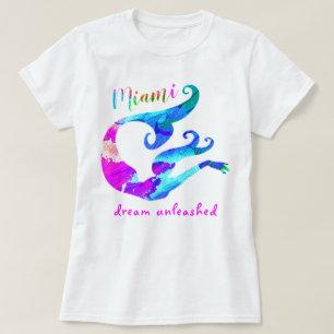 T-shirt Peinture colorée de Miami Mermaid Dream