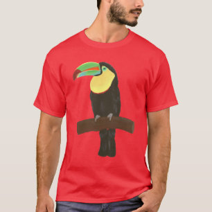 T-shirt Peinture colorée d'oiseau de toucan sur le tee -