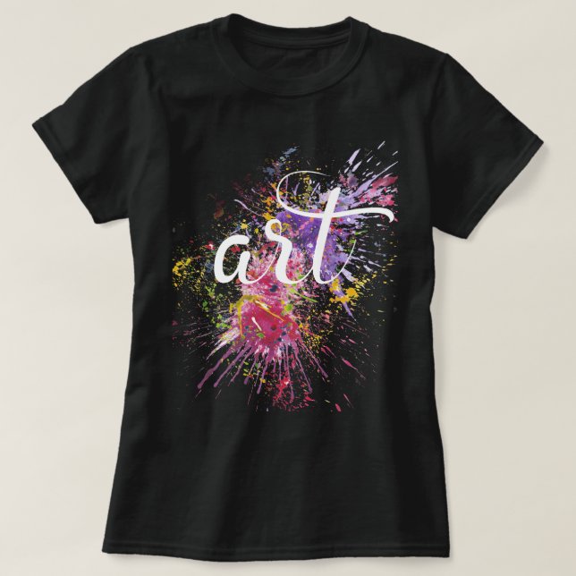 T-shirt Peinture colorée Plaques ART Calligraphie (Design devant)