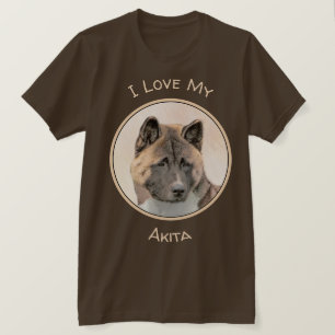T-shirt Peinture d'Akita - Beau art original de chien