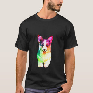 T-shirt Peinture d'aquarelle de Corgi mignon