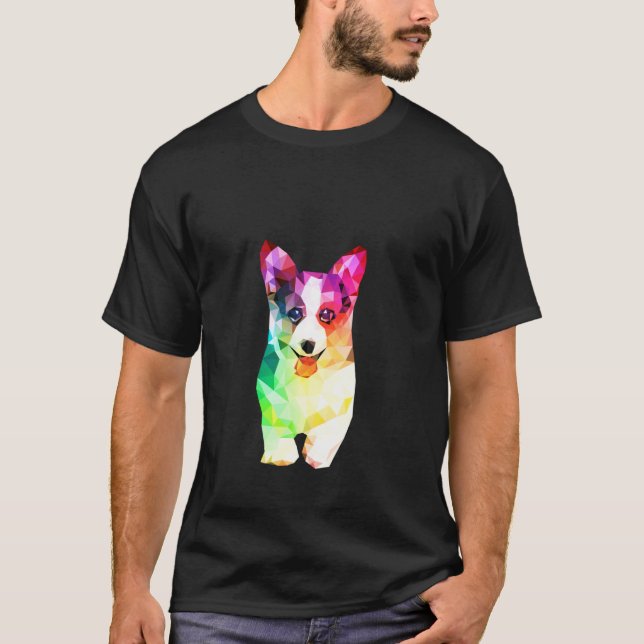 T-shirt Peinture d'aquarelle de Corgi mignon (Devant)