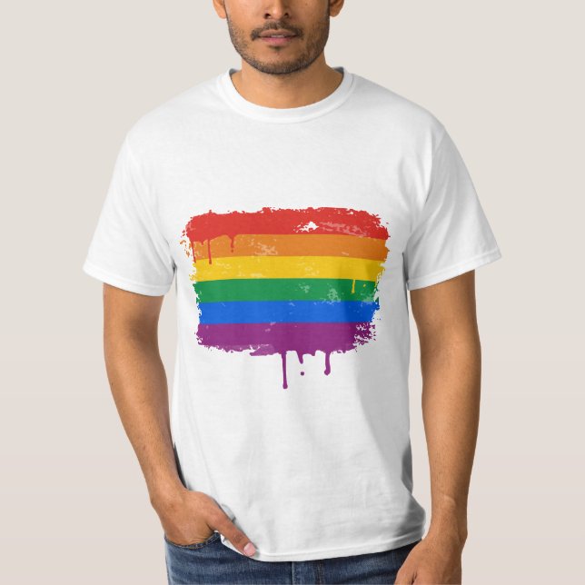 T-shirt Peinture d'arc-en-ciel (Devant)