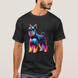 T-shirt Peinture d'art Schnauzer nain