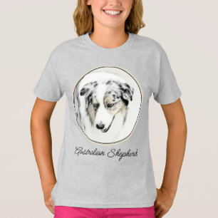 T-shirt Peinture de berger australien - Art de chien origi