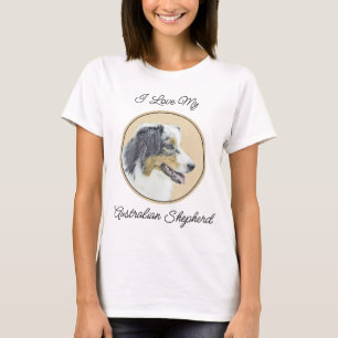 T-shirt Peinture de berger australien - Art original de ch