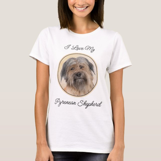 T-shirt Peinture de berger pyrénéenne - Cute Original Chie (Devant)