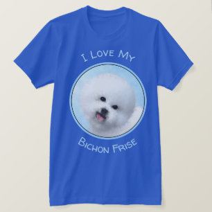 T-shirt Peinture de Bichon Frise - Cute Original Dog Art