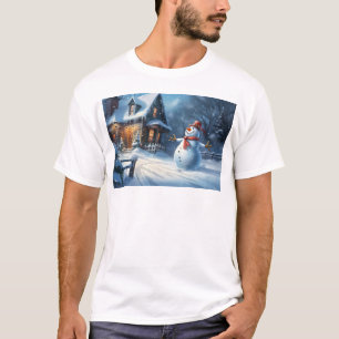 T-shirt Peinture de bonhomme de neige