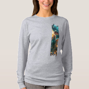 T-shirt Peinture de brosse à pois de forêt enchantée