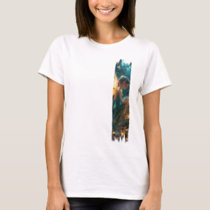 T-shirt Peinture de brosse à pois de forêt enchantée
