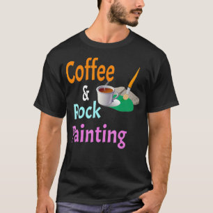 T-shirt Peinture De Café Et De Rock Drôle Peinture De Rock