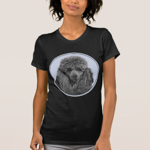 T-shirt Peinture de caniche Miniature Jouet noir Art origi