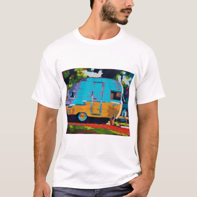 T-shirt Peinture de caravane - Cadeau pour les amateurs de (Devant)