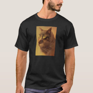 T-shirt Peinture de chat abstraite