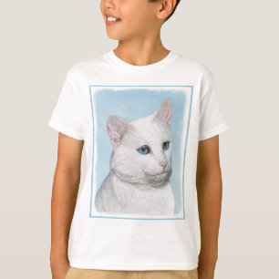 T-shirt Peinture de chat blanc - Cute Original Cat Art