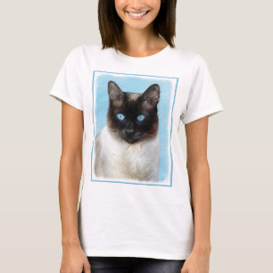 T-shirt Peinture de chat siamois - Art original de chat mi