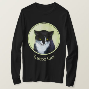 T-shirt Peinture de chat smoking - Jolie oeuvre d'art orig