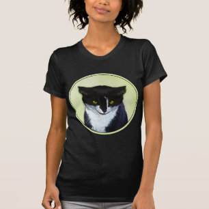 T-shirt Peinture de chat Tuxedo - Cute Original Cat Art