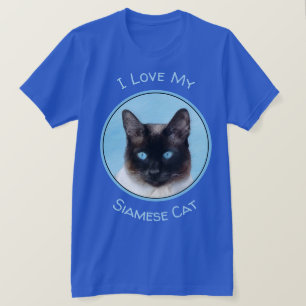 T-shirt Peinture de chats de Siamese - Cute Original Cat A