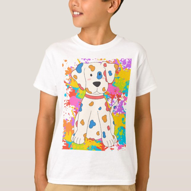 T-shirt peinture de chien (Devant)