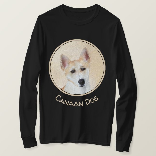 T-shirt Peinture de chien de Canaan - jolie art original d (Design devant)