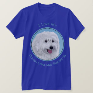 T-shirt Peinture de chien des lowland polonais - Art du ch