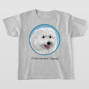 T-shirt Peinture de chien des lowland polonais - Art du ch