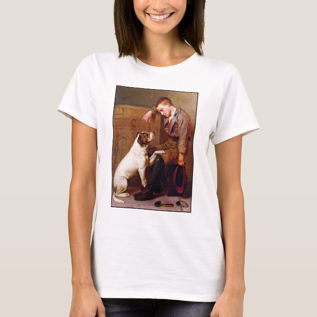 T-shirt Peinture de chien : Meilleurs amis par John Brown (Devant)